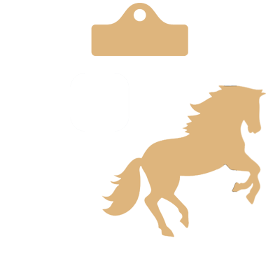 Icon Pferdeprofil in weiß