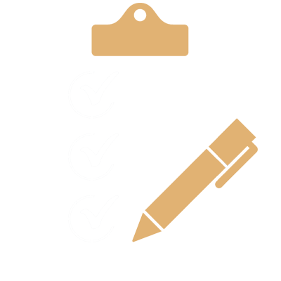 Icon Aufgabenliste in weiß
