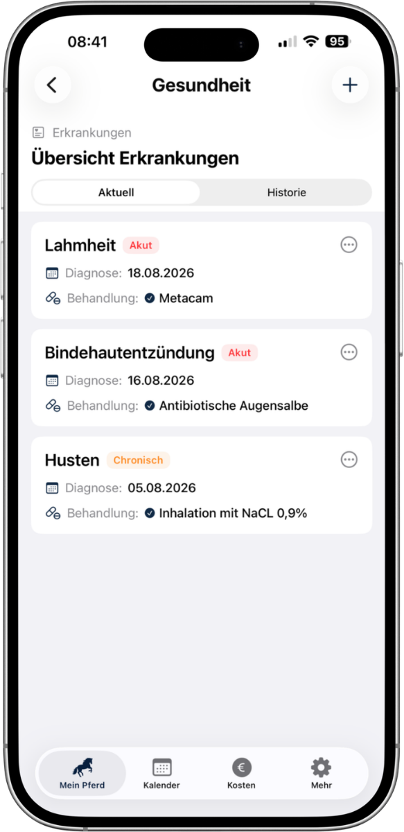 SPITZENREITER App Erkrankungen