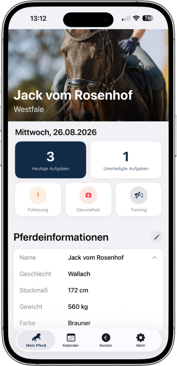 SPITZENREITER App Startscreen